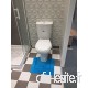 Alpes Blanc Tapis de Bain Contour WC et lavabo 100% Coton Manihi 50x45 cm Turquoise - B07BSJ9S3G
